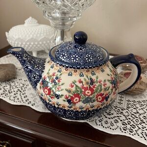 Authentic Polish Pottery Teapot